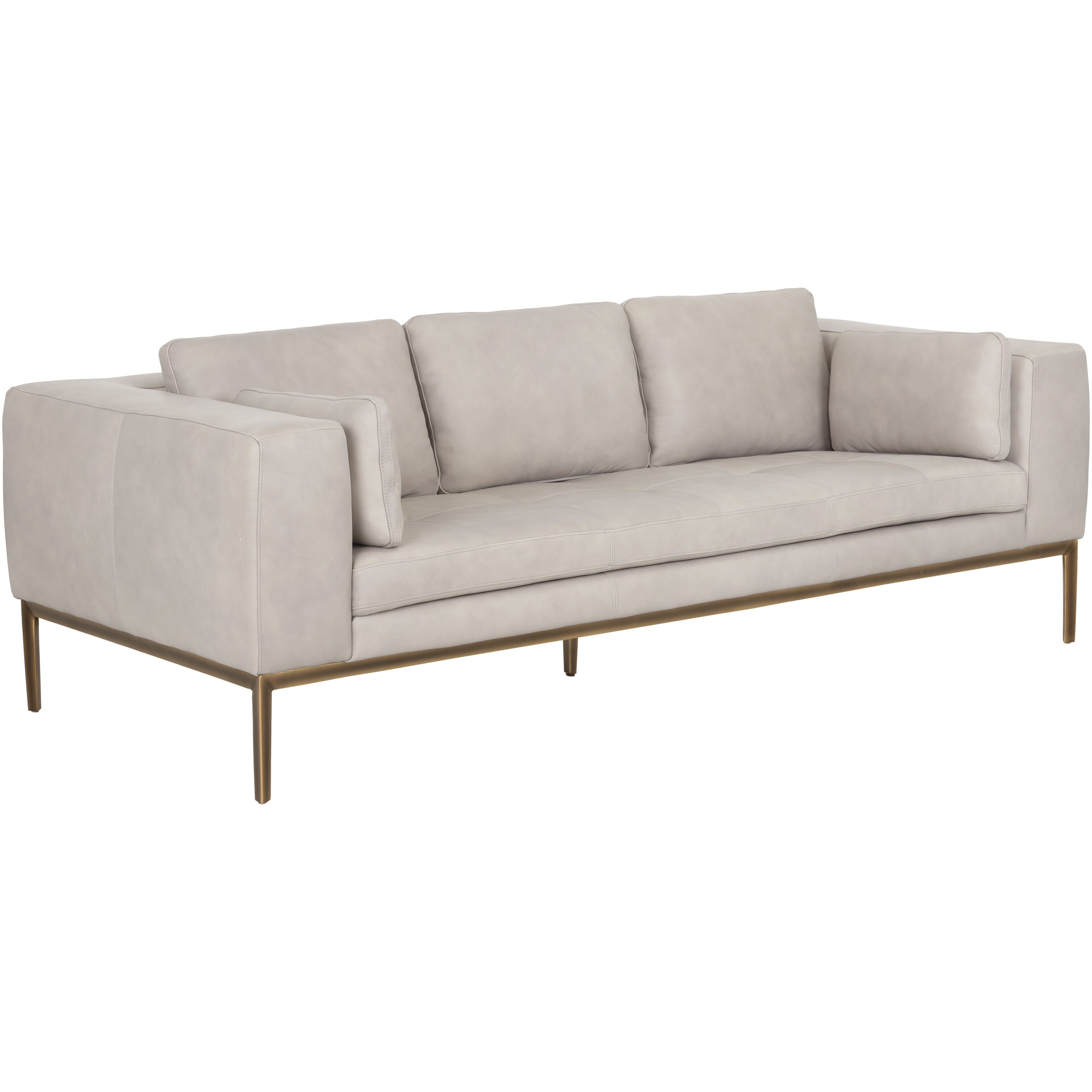 Burr Bali Bone Leather Sofa